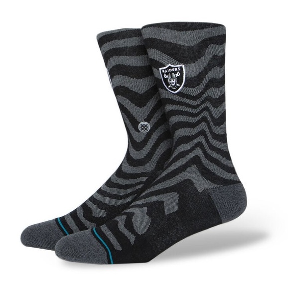 STANCE X NFL Dash Raiders | A545C20DRA Black Socks Large NWT NEW Retired - Picture 1 of 4
